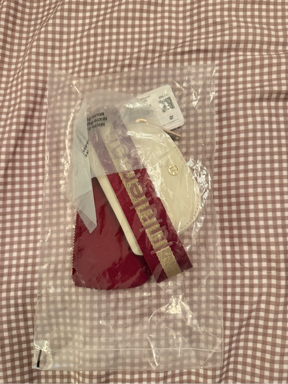 NWT Lululemon Wristlet Cream and Burgundy